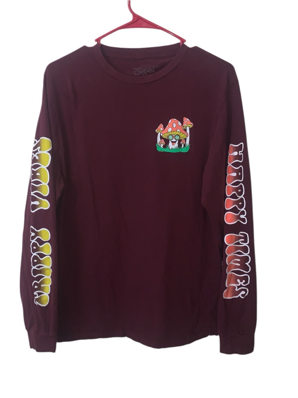 Eighty Eight Brand Mens M T-Shirt Trippy Vibes Happy Times Mushroom Hippie Shirt
